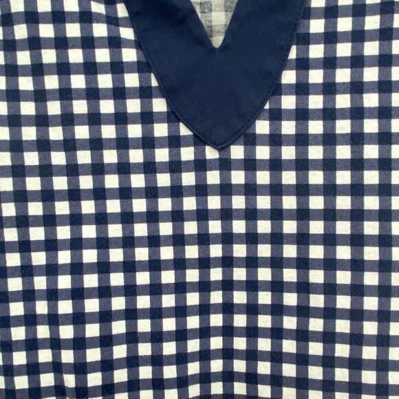 Draper James Lands End Navy Blue White Gingham Checkered Shift Dress Size Large - Picture 10 of 12